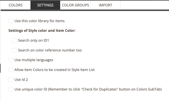 Advanced color settings_standard