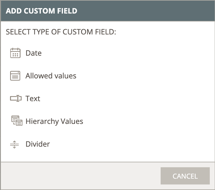 Custom Fields for Items - Admin Setup