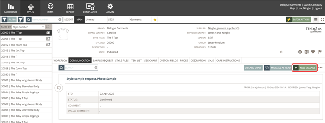Supplier - communication