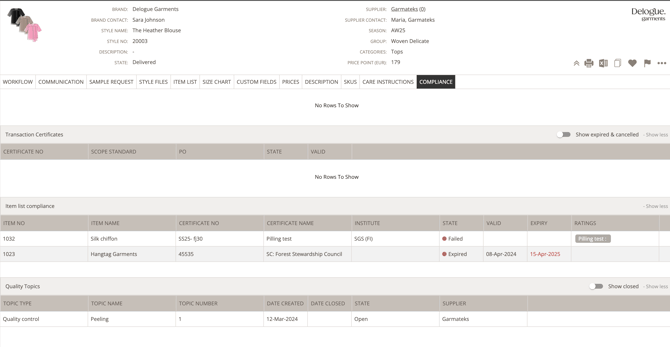 Screenshot Quality topics on styles