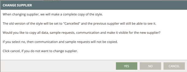 change supplier