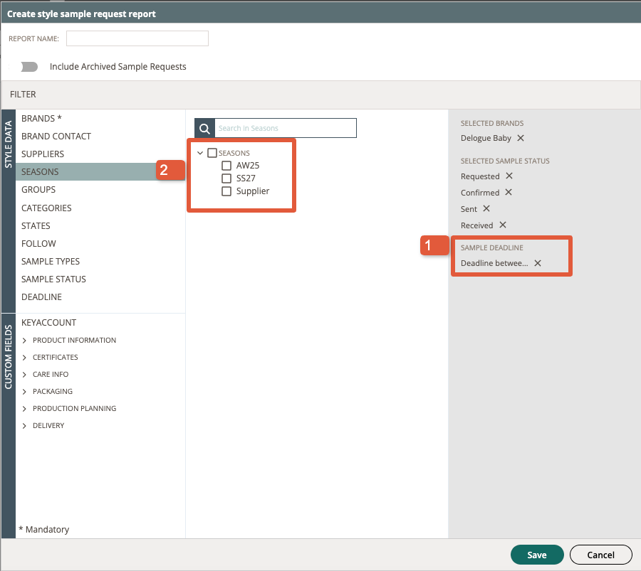 Supplier: Working with Reports
