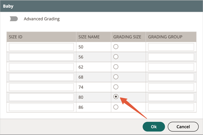 Gradingsize