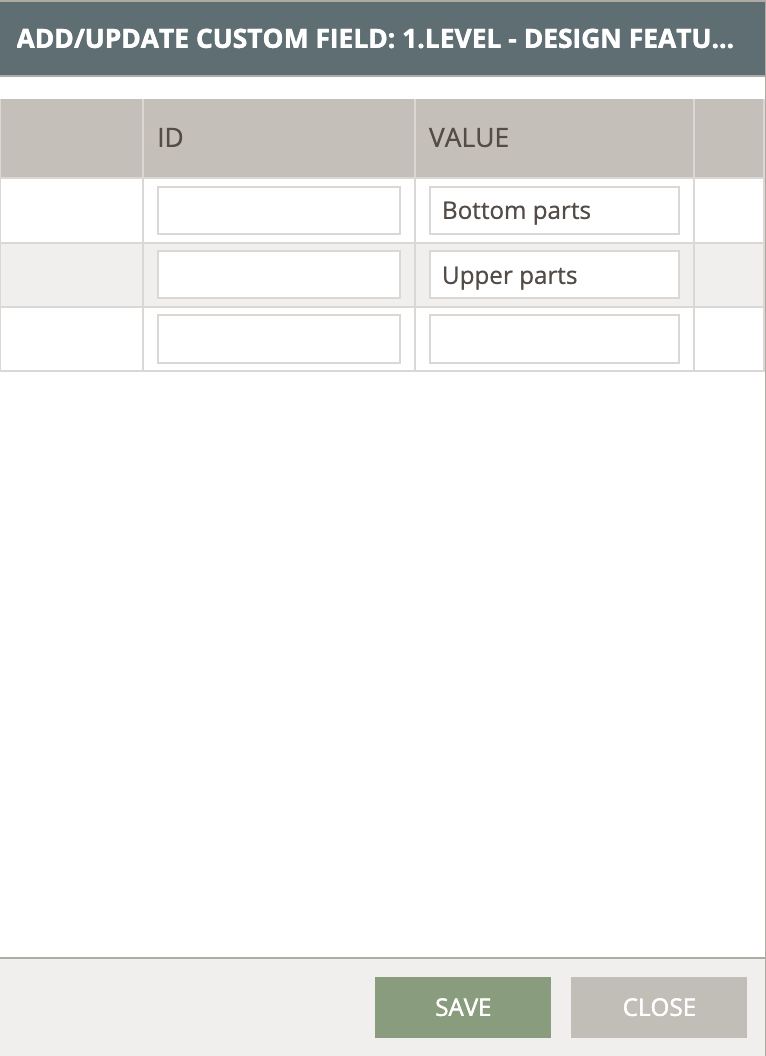Hierarchy Custom Fields - Admin Setup
